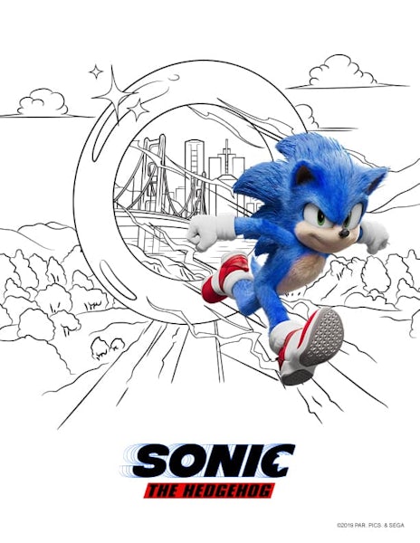 Sonic the Hedgehog 2 Movie Coloring Pages 