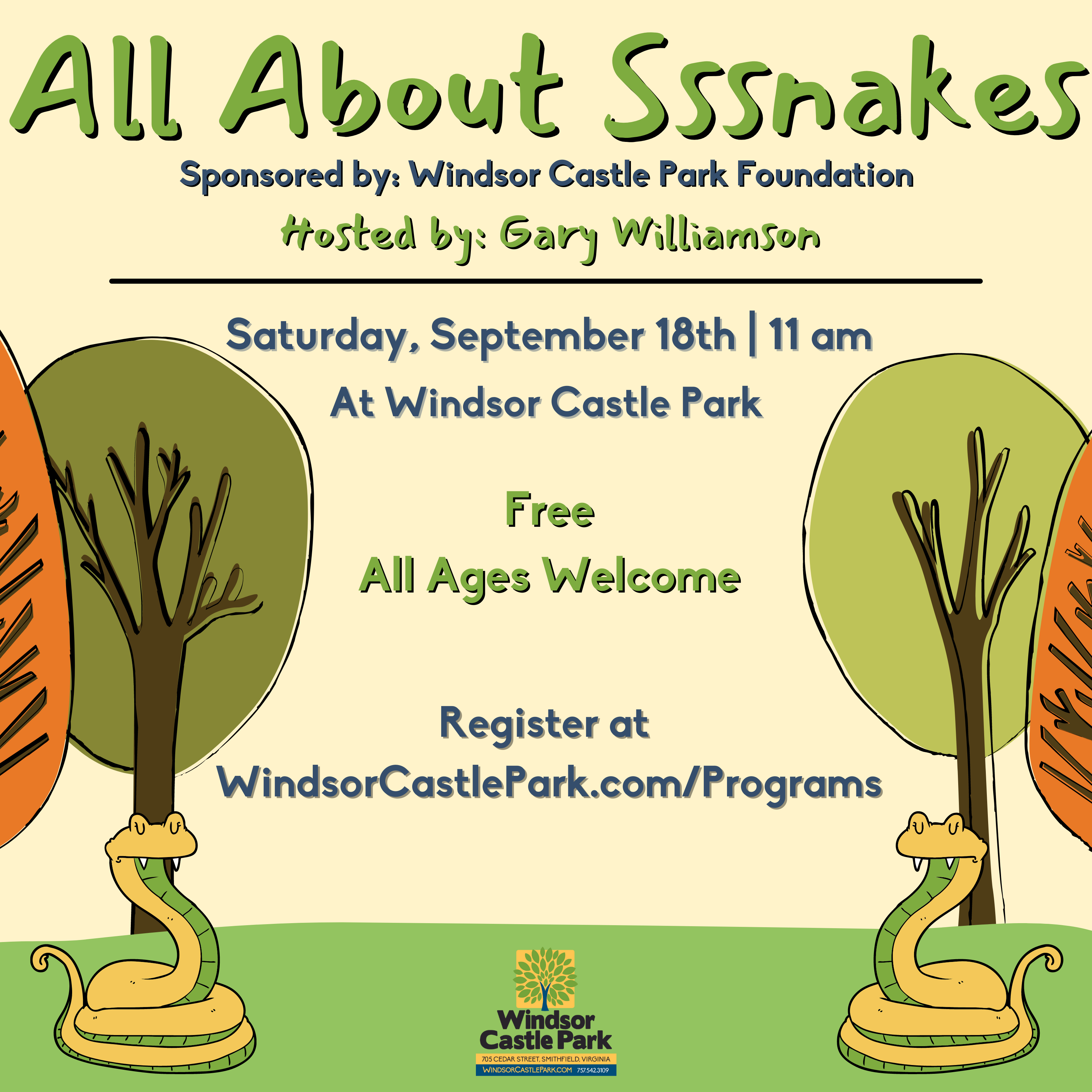All About Sssnakes Program at Windsor Castle Park
