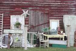 Booth of antiques and other items at the Autumn Country Vintage Market