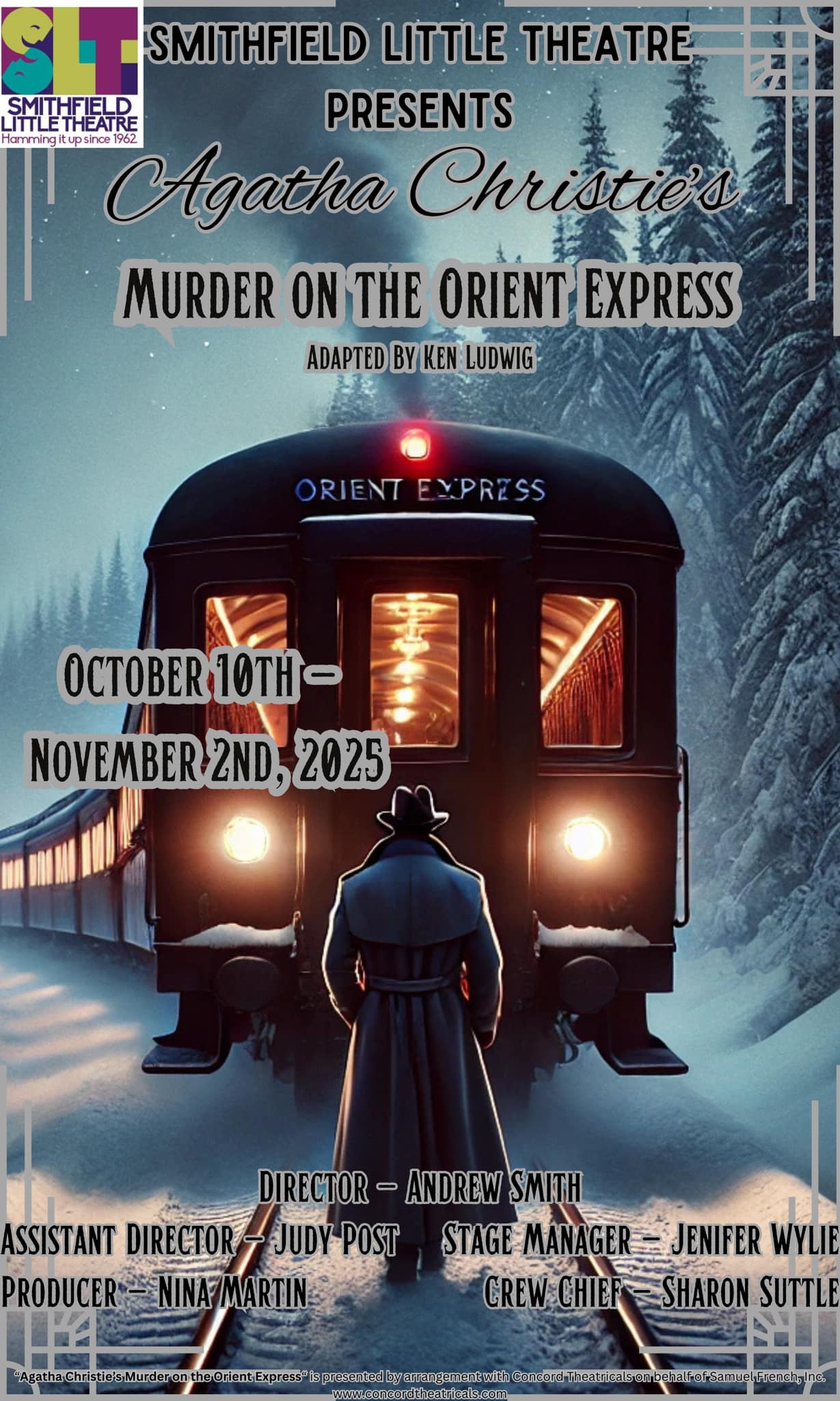 Smithfield Little Theatre presents Murder On The Orient Express