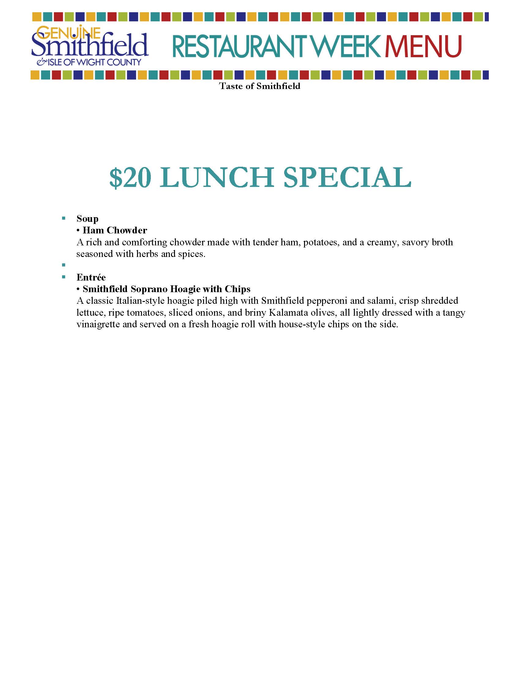 Restaurant Week 2026