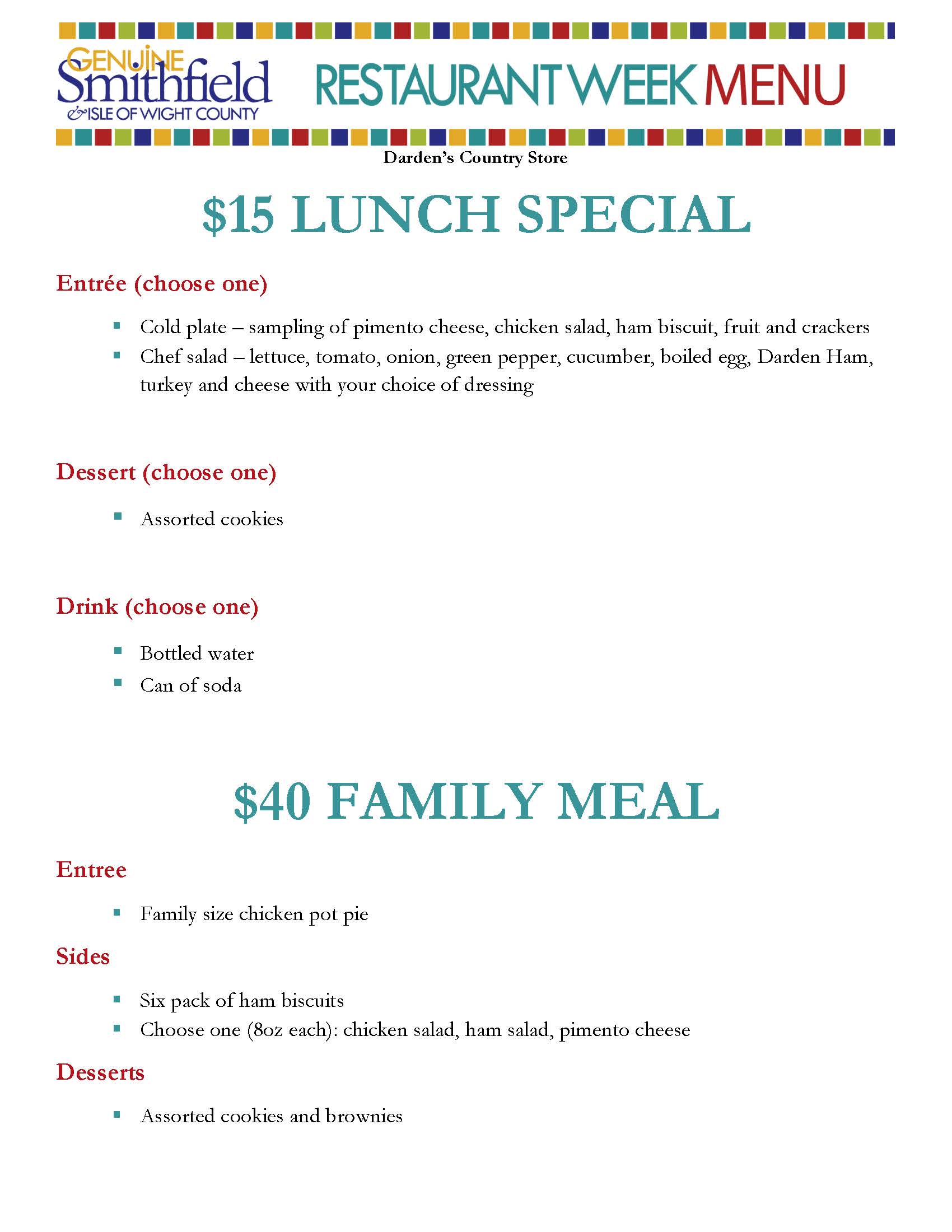 Restaurant Week 2026