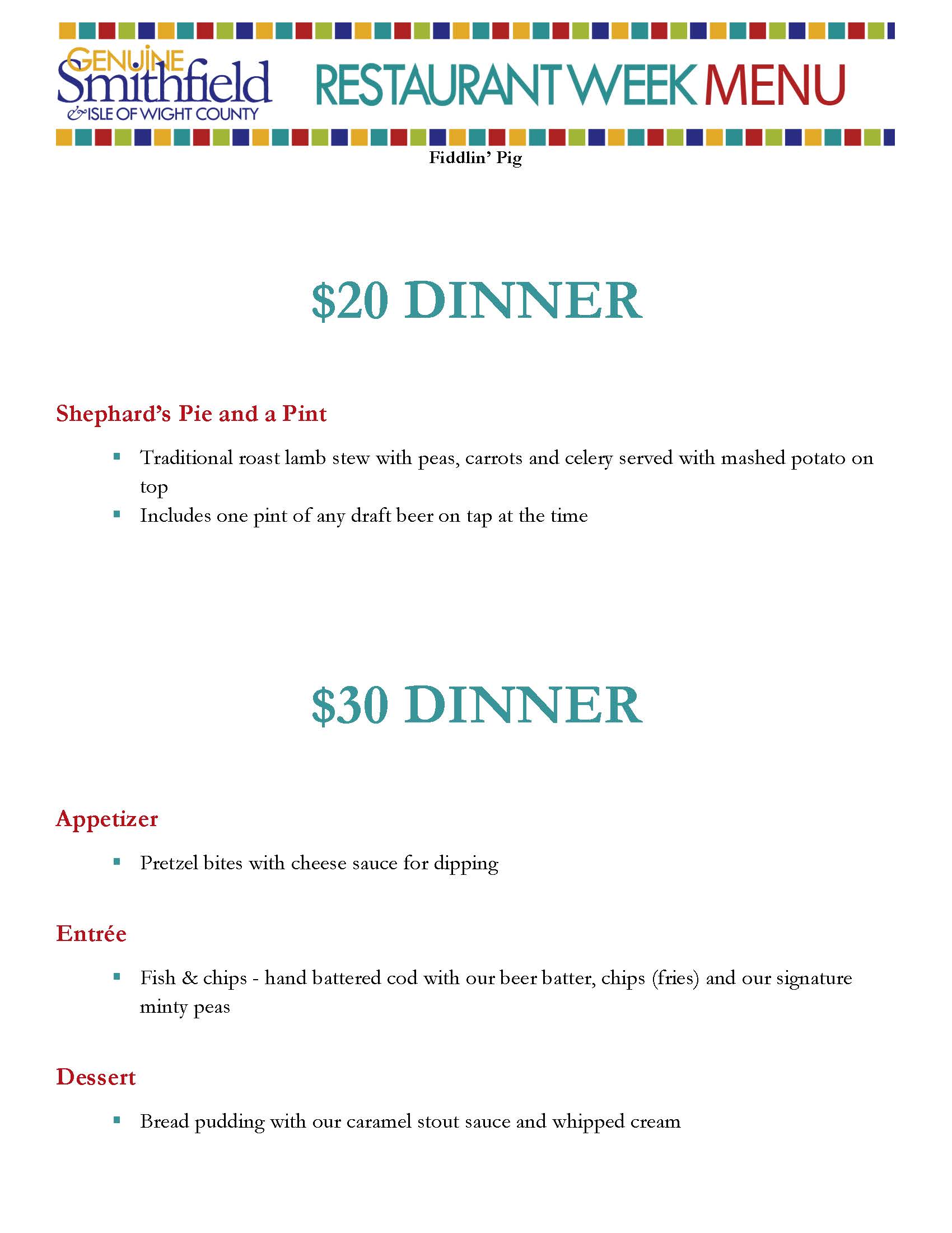 Restaurant Week 2026