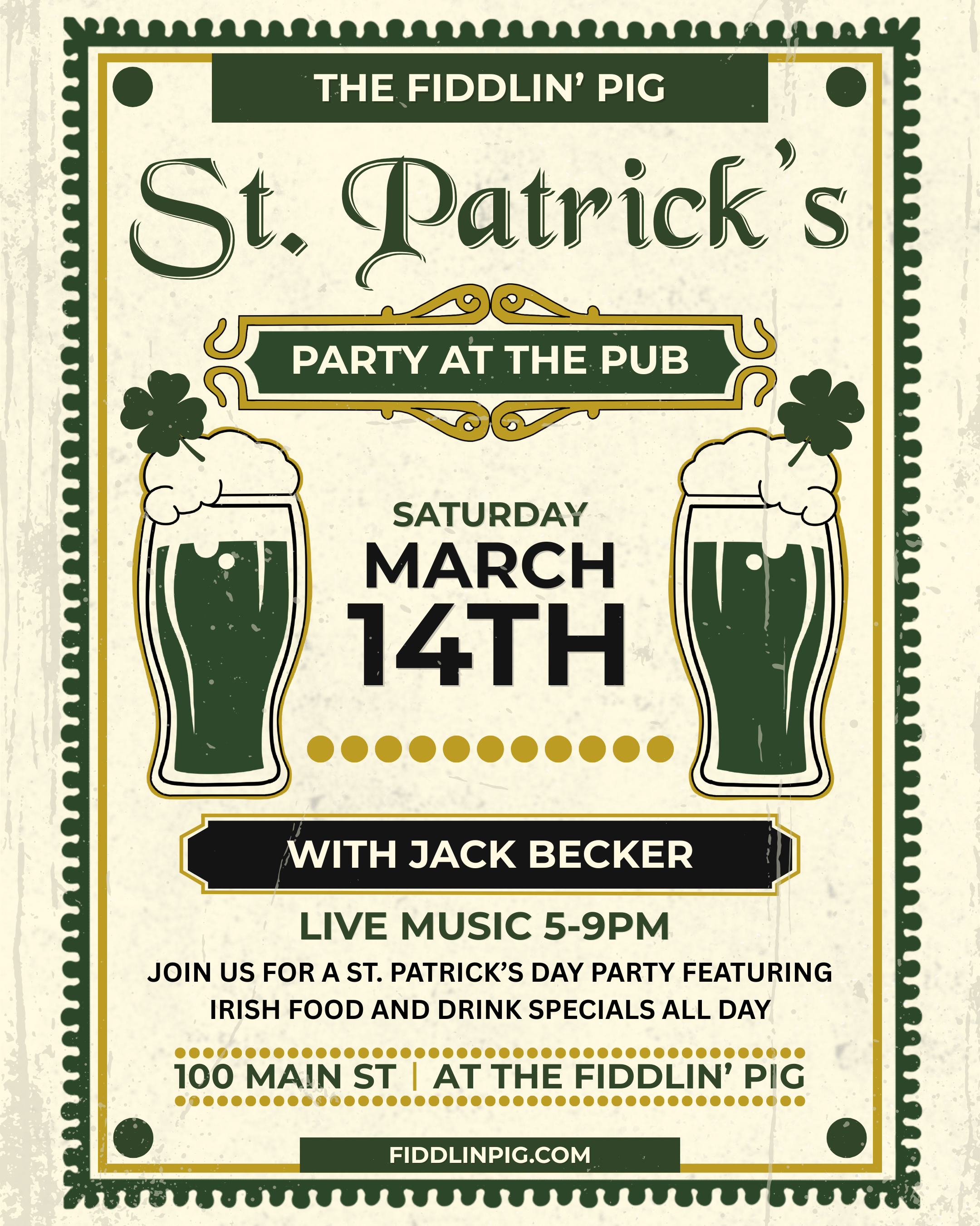 St Patricks Party at the Pub