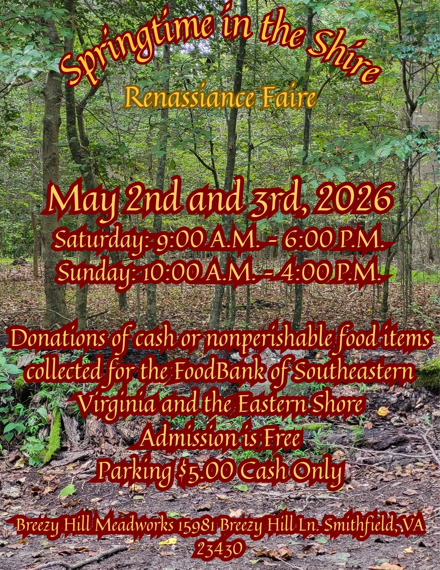 Harvest Faire presents Springtime in the Shire