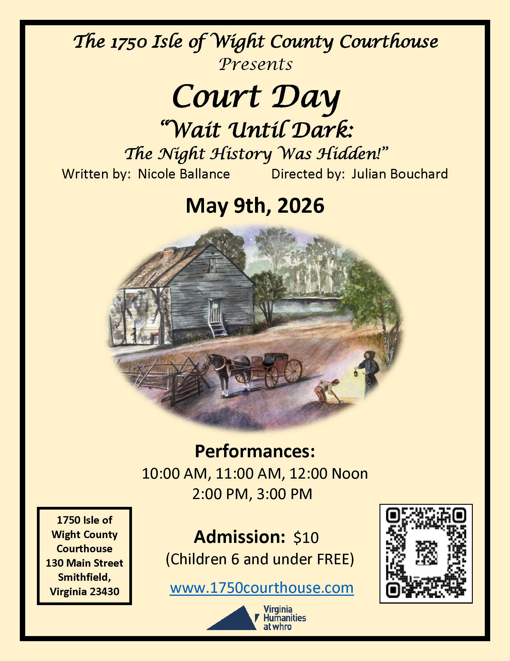 Court Day Performance at the 1750 Isle of Wight Courthouse