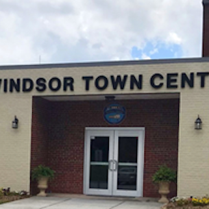 Exterior image of the entrance to the Windsor Town Center