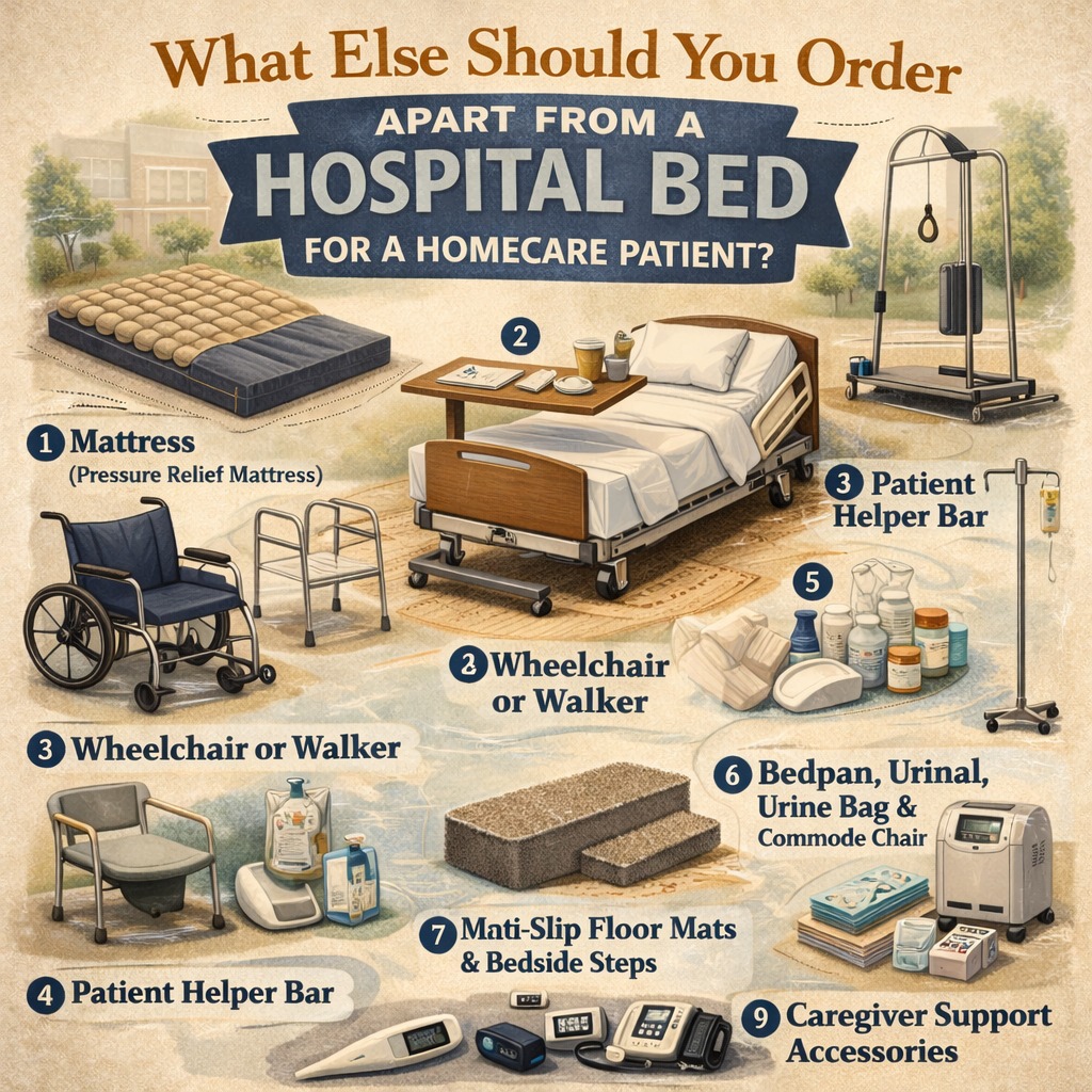What Else Should You Order Apart from a Hospital Bed for a Homecare Patient?