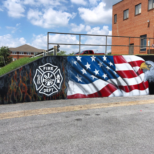 Firefighter Tribute Mural by David Wayne